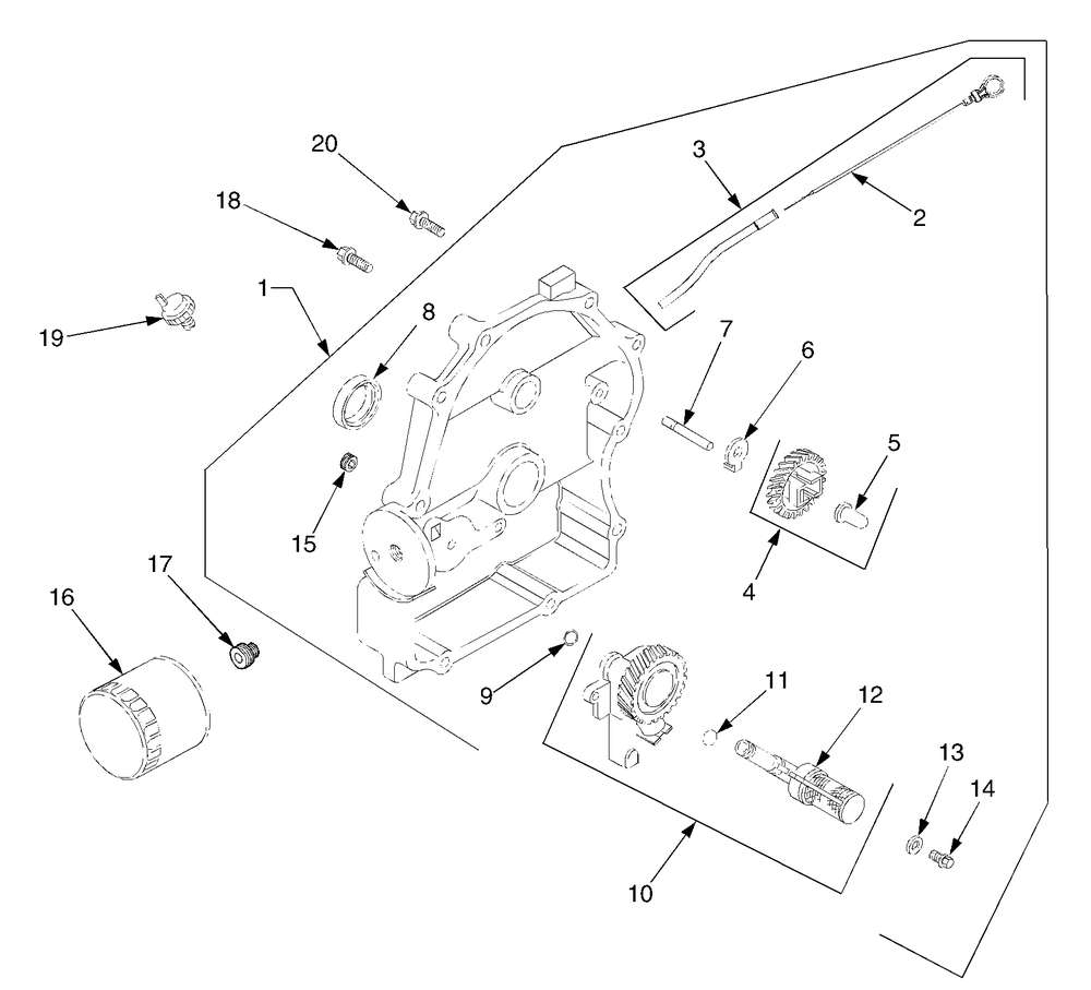 Oil Pan/Lubrication Diagram and Parts List for GT3100 14A671010-14B671710 Cub Cadet Lawn Tractor